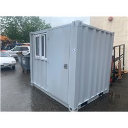 2020 8' CONTAINER WITH 1 DOOR & 1 WINDOW. OUTER SIZE 8' X 6.4' X 7.1'