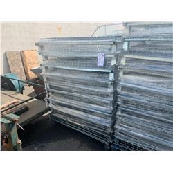 APPROX 10 METAL CAGE STORAGE BINS