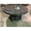 Image 2 : THE OUTDOOR GREAT ROOM GRAND COLONIAL BLACK GRANITE TOP PROPANE PATIO FIRE PIT TABLE WITH  LAZY