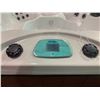 Image 2 : CAL SPA HOT TUB, ESCAPE SPAS, HIGH GLOSS WHITE, ARCY, 100X100 MAHOGANY BASE,BENCH,4 PILLOWS,