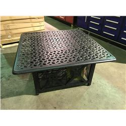 6 BOXES OF CLIFFSIDE SQUARE 48" CAST ALUMINUM OUTDOOR FIRE TABLES ( PARTS ONLY NO BURNERS )