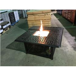 CLIFFSIDE SQUARE 48" CAST ALUMINUM PROPANE OUTDOOR FIRE TABLE