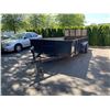 Image 1 : BLACK U-BUILT DUAL AXLE BOX TRAILER WITH REAR RAMP GATE, DIMENSIONS: 80"W X 37"H X 172"L ( 220"L TO