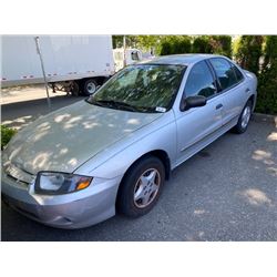 2004 CHEVROLET CAVALIER, 4DR SEDAN, GREY, VIN # 3G1JC52F54S127215