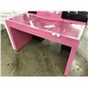 Image 2 : PINK 3 DRAWER GLASS TOP VANITY, 51" WIDE X 23.5" DEEP X 30" TALL, MIRROR NOT INCLUDED