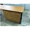 Image 2 : LIGHT CHERRY 8' X 7.5' ELECTRIC ADJUSTABLE HEIGHT EXECUTIVE DESK WITH 4 DRAWER MULTI-FILE