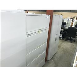 GREY 5 DRAWER LATERAL FILE CABINET