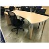 Image 3 : LIGHT MAPLE 6' BOW FRONT LEFT HAND COMPUTER TABLE