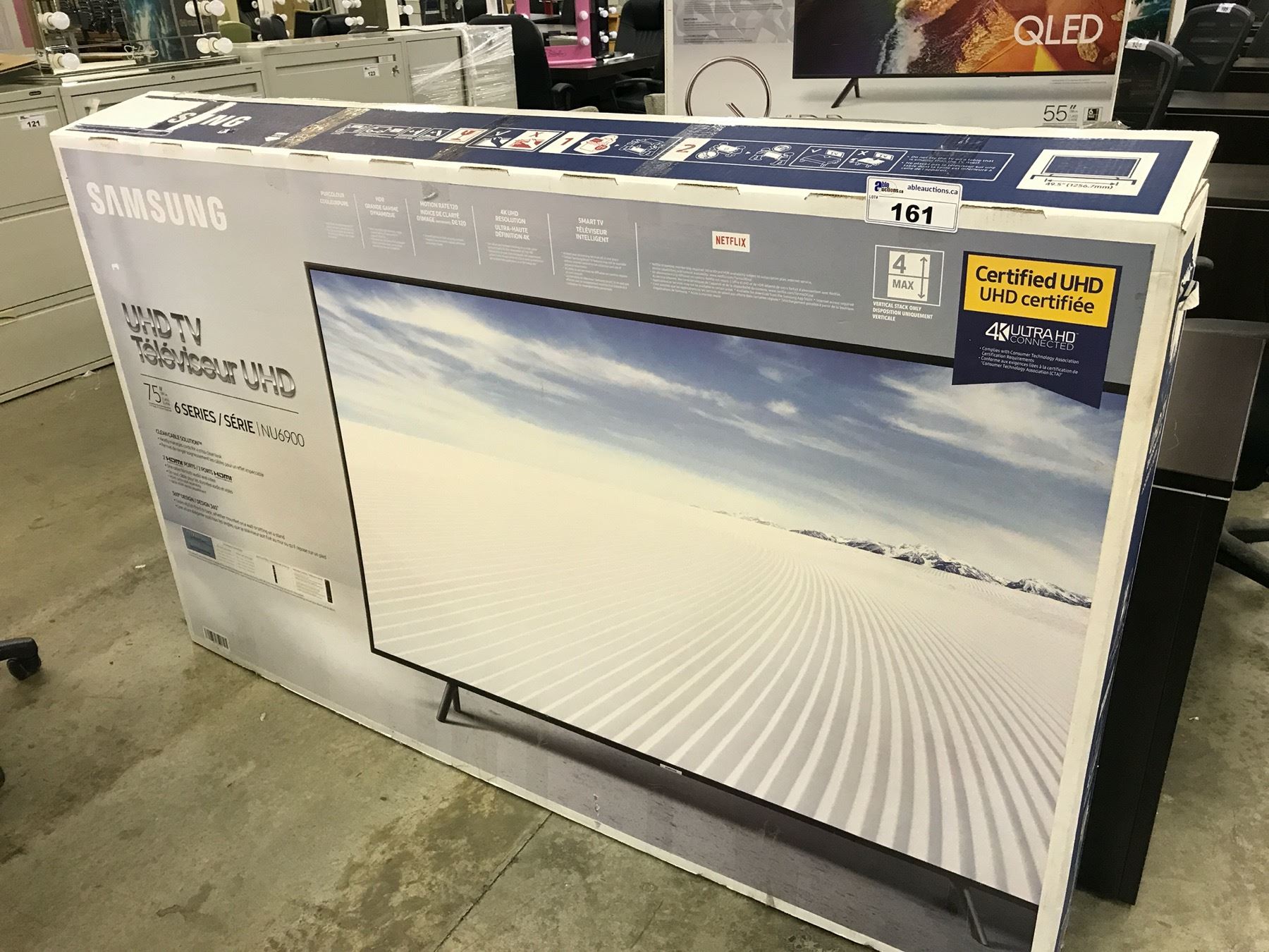 SAMSUNG 75" 6 SERIES UHD TV, MODEL NU6900, OPEN BOX, TESTED, WORKING