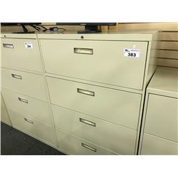 BEIGE 4 DRAWER LATERAL FILE CABINET