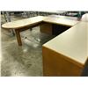 Image 3 : MAPLE AND BEIGE BULLET TOP U-SHAPE EXECUTIVE DESK