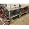 Image 1 : STAINLESS STEEL 33"D X 32"W X 36"H COMMERCIAL PREPARATION TABLE / EQUIPMENT STAND