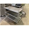 Image 1 : 3 TIER STAINLESS STEEL 21"D X 45"W X 39"H COMMERCIAL MOBILE PRODUCT CART