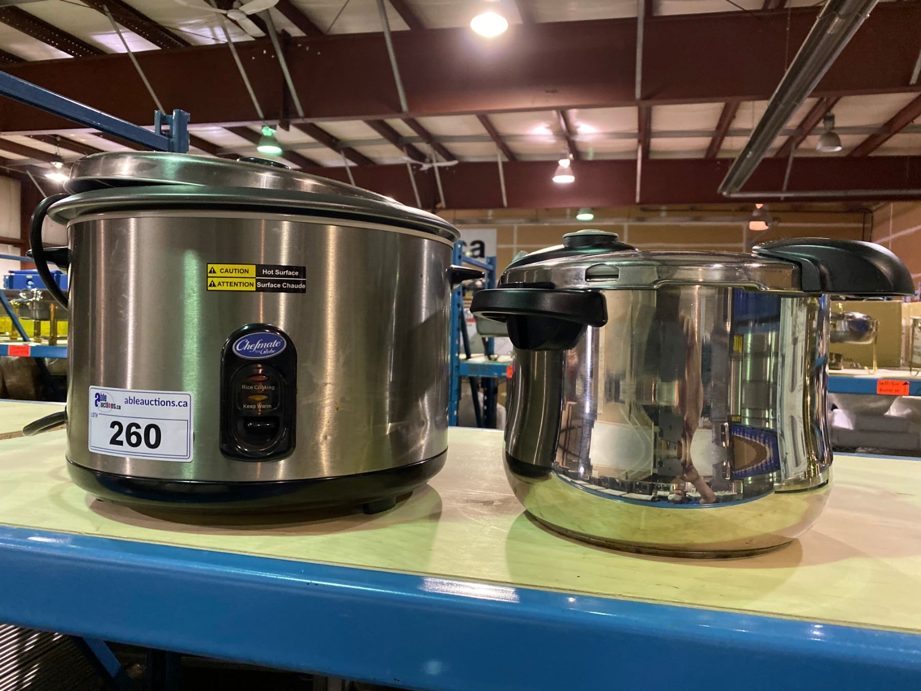 CHROME GLOBE CHEFMATE RICE COOKER & FAGOR PRESSURE COOKER