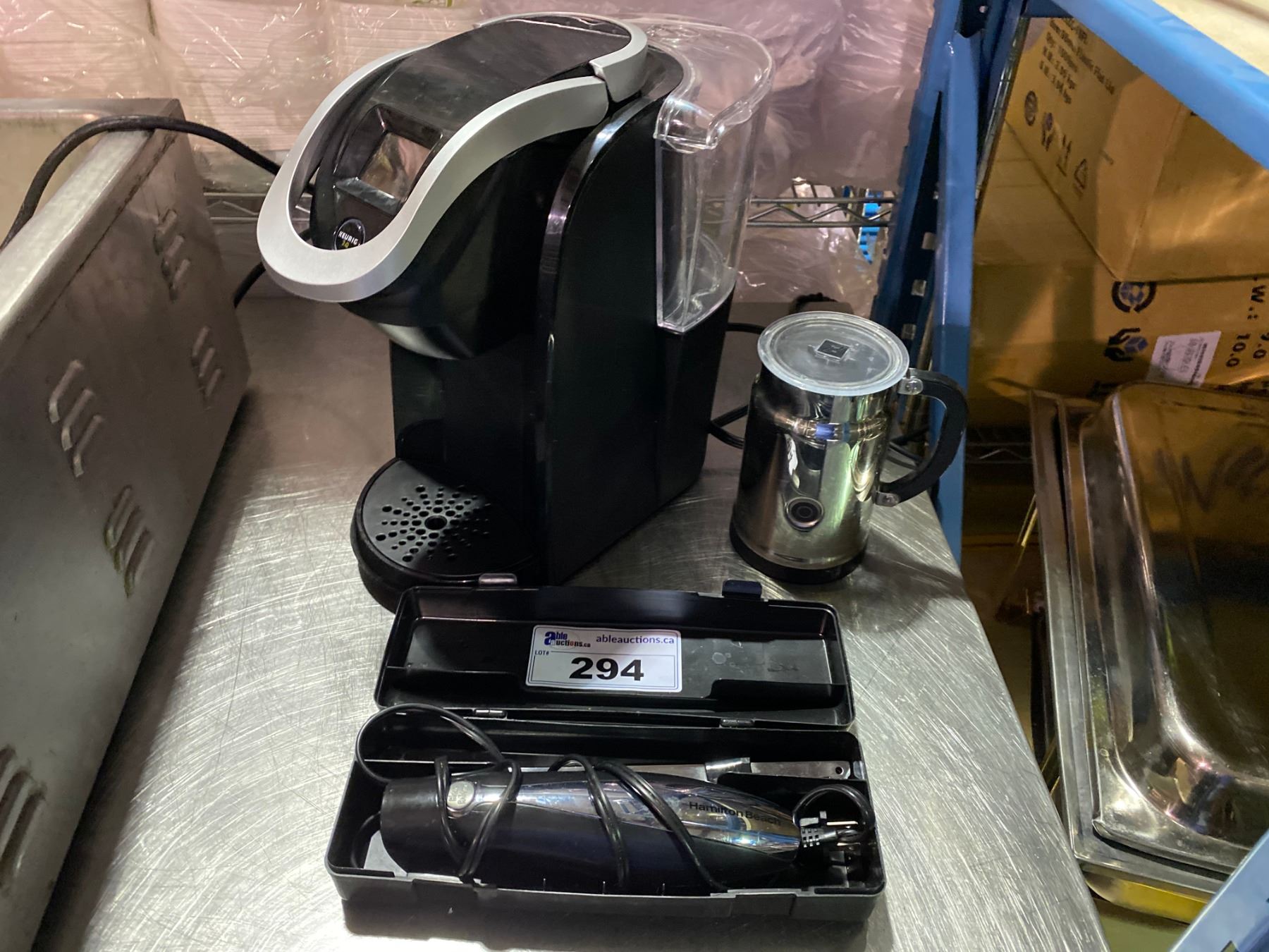 KEURIG 2.0 COFFEE MAKER, HAMILTON BEACH ELECTRIC CARVING KNIFE