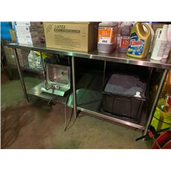 STAINLESS STEEL  COMMERCIAL  PREPARATION TABLE