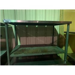STAINLESS STEEL  COMMERCIAL  PREPARATION TABLE