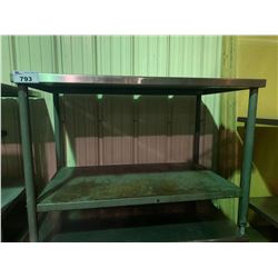 STAINLESS STEEL  COMMERCIAL  PREPARATION TABLE