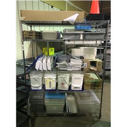 CHROME 5 TIER MOBILE  METRO  RACK SYSTEM 24 D X 60 W X 77 H