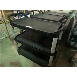 BLACK 3 TIER MOBILE CART