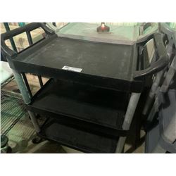 BLACK 3 TIER MOBILE CART