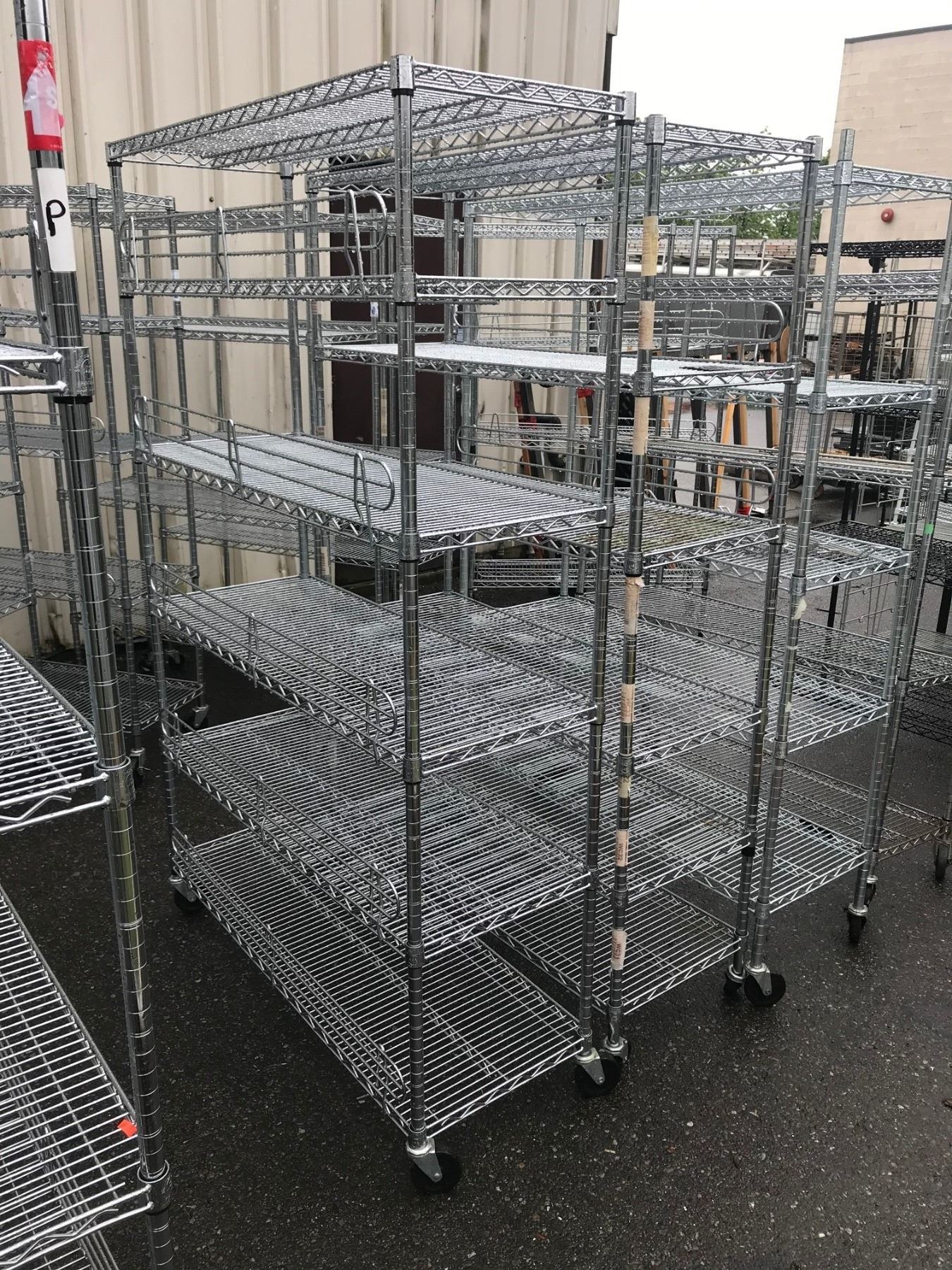 Metro Racks With Wheels CHROME 6 TIER MOBILE
