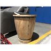 Image 3 : TEAK BONGO DRUM TABLE - (APPROX 21" DIAMETER X 24" H)