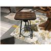 Image 2 : WOOD & METAL SPIN UP STOOL (26" H)
