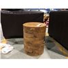 Image 1 : ROUND TEAK STOOL/SIDE TABLE (APPROX 13.5" DIAMETER X 18" H)