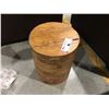 Image 2 : ROUND TEAK STOOL/SIDE TABLE (APPROX 13.5" DIAMETER X 18" H)
