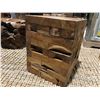 Image 1 : SQUARE TEAK TABLE/STOOL (APPROX 14" X 17.5")