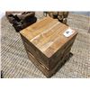 Image 2 : SQUARE TEAK TABLE/STOOL (APPROX 14" X 17.5")