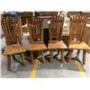 Image 1 : SOLID TEAK DINING CHAIR (APPROX 45.5" X 18.75" X 20.25") X 4 - MSRP $299 EACH