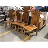 Image 3 : SOLID TEAK DINING CHAIR (APPROX 45.5" X 18.75" X 20.25") X 4 - MSRP $299 EACH