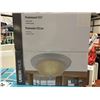 Image 1 : UBERHAUS FLUSHMOUNT 13.5" WHITE FINISH ALABASTER GLASS CEILING FIXTURE (13.5" X 6.75")