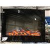 Image 1 : PARAMOUNT CURVED WALL MOUNT ELECTRIC FIREPLACE - APPROX 17.75" X 23.5" WITH REMOTE - A