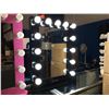 Image 1 : FONTAINEBLEAU VANITY  - HOLLYWOOD GLOW XL VANITY WITH 13 LED BULBS - (23.75" X 31.5") BLACK -  C