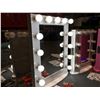 Image 1 : FONTAINEBLEAU VANITY  - HOLLYWOOD GLOW XL VANITY WITH 13 LED BULBS - (23.75" X 31.5") WHITE -  B