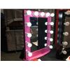 Image 1 : FONTAINEBLEAU VANITY  - HOLLYWOOD GLOW XL VANITY WITH 13 LED BULBS - (23.75" X 31.5") PINK -  A