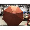 Image 2 : TERRACOTTA CRANK-UP TILT PATIO UMBRELLA- STAND NOT INCLUDED