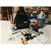 Image 1 : GROUP OF DOG GROOMING ITEMS (MAGIC FOAM/WAHL MIDNIGHT BLACK SHAMPOO & TOTE OF GROOMERS TOOLS  -