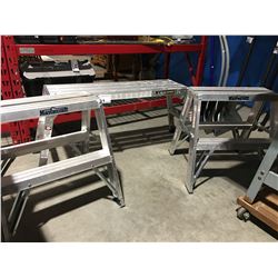 GROUP OF ALUMINUM STEP LADDERS (2 X MASTER CRAFT 20.5"W X 23"T & 1 X GORILLA LADDER 20.5"T X 39.5"