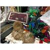 Image 2 : SHELF LOT OF ASSTD CHRISTMAS DECORATIONS (LIGHTS/DECORATIONS/STANDING ST. NICK, LIT GLASS ORNAMENT,