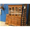 Image 1 : TWO PIECE CHINA CABINET. BEVELED GLASS DOORS. MADE IN CANADA