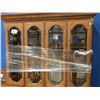 Image 2 : TWO PIECE CHINA CABINET. BEVELED GLASS DOORS. MADE IN CANADA