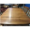 Image 2 : WOOD DINING TABLE WITH 6 CHAIRS AND 2 LEAVES. TABLE MEASURES 40X60 WITHOUT LEAVES IN