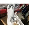 Image 2 : CHROME 13.5" T BASIN FAUCET - BRASS BODY/ZINC HANDLE/CERAMIC CARTRIDGE & 2 X STAINLESS STEEL HOSES