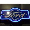 Image 1 : VINTAGE GENUINE FORD PARTS LED NEON LIGHTED SIGN - APPROX 17.5" X 9.5"