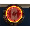 Image 1 : LED NEON LIGHTED 15" DIAMETER CANADA CLOCK