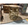 Image 1 : ART DECO 70'S STYLE SIDE TABLE 17" DIAMETER - 22" H